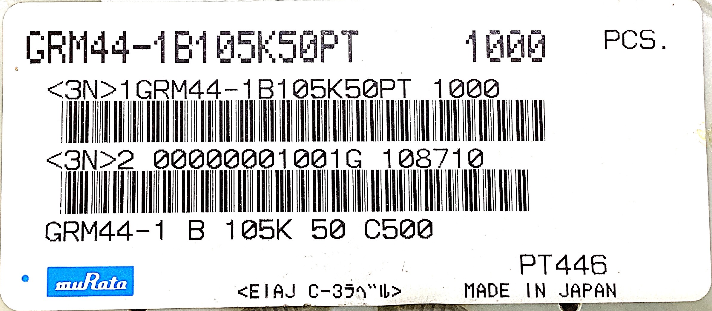 GRM44-1B105K50PT