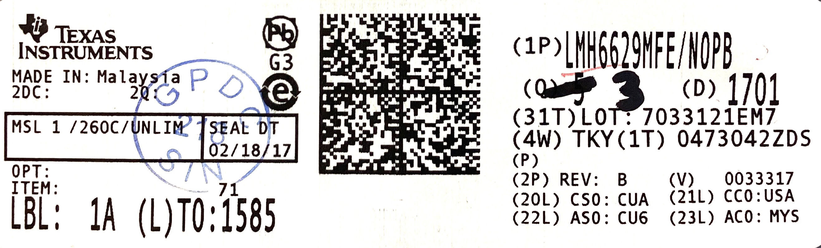 LMH6629MFE/NOPB