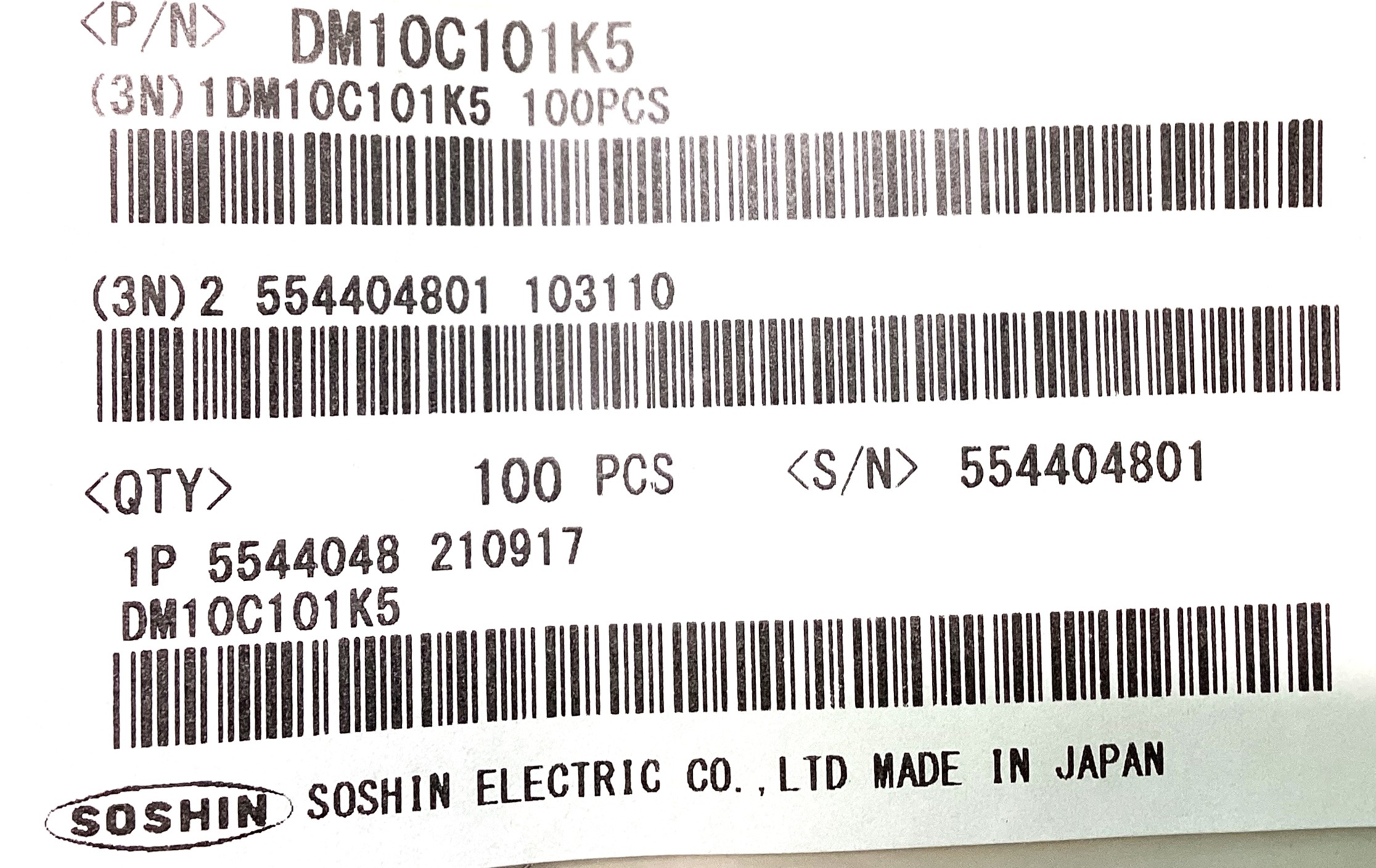 DM10C101K5