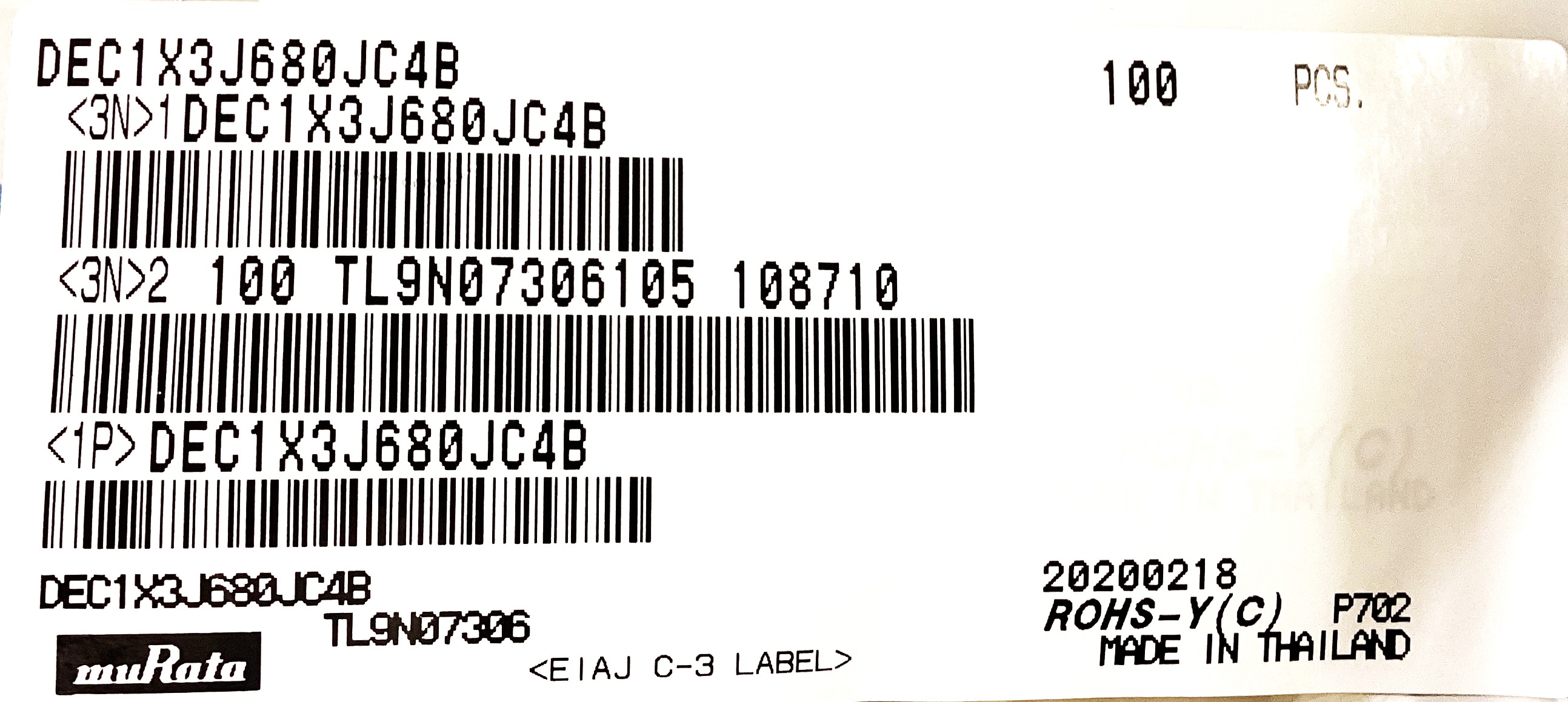 DEC1X3J680JC4B