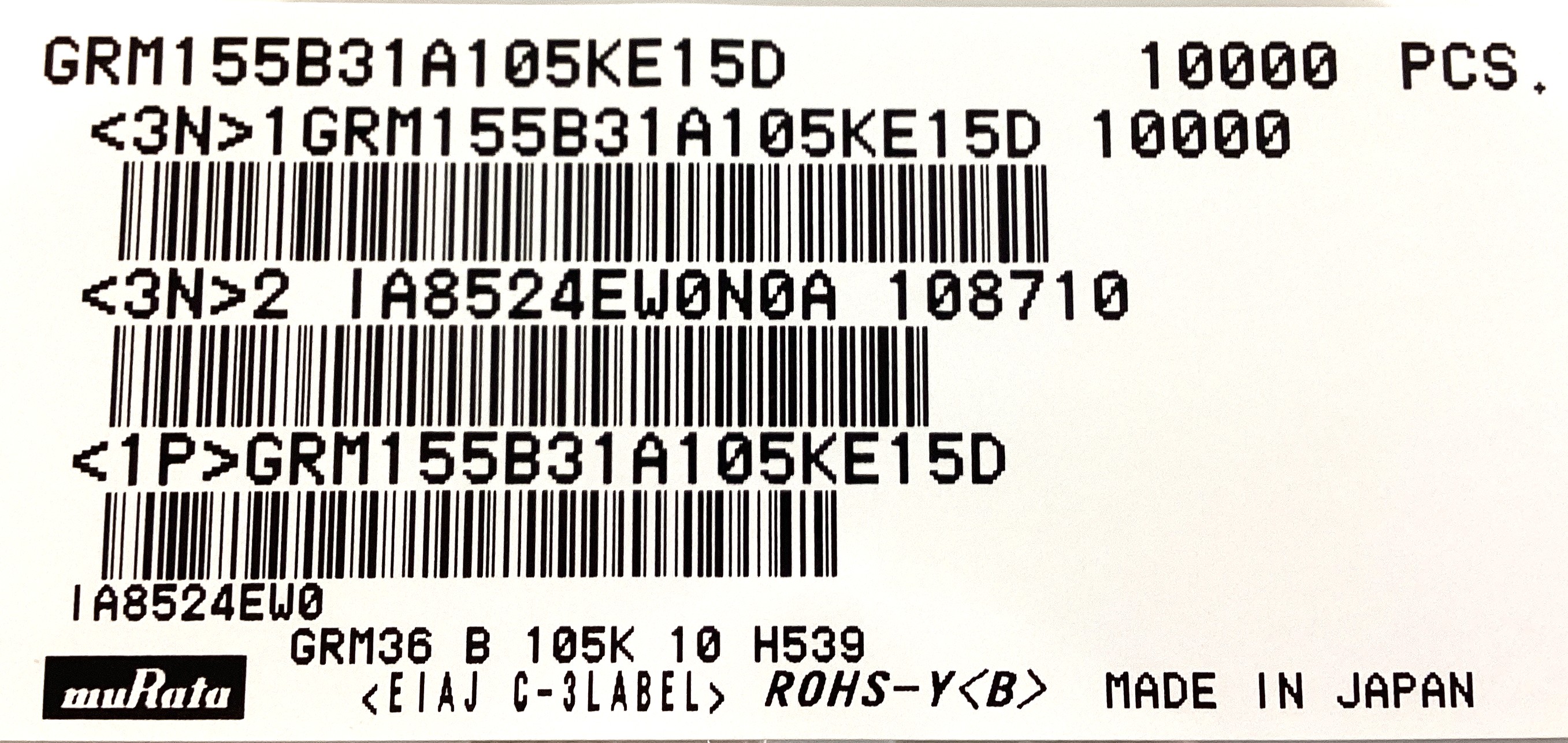 GRM155B31A105KE15D