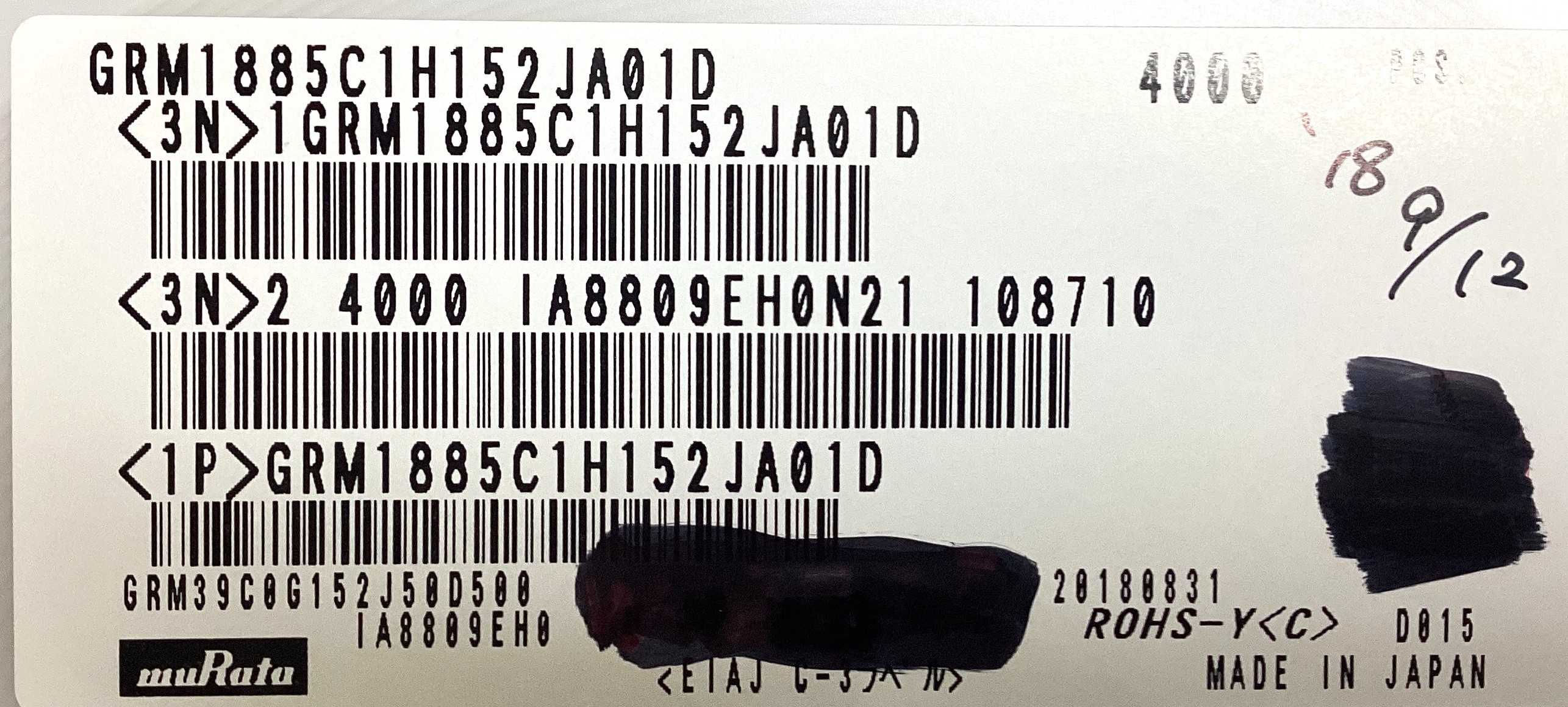GRM1885C1H152JA01D