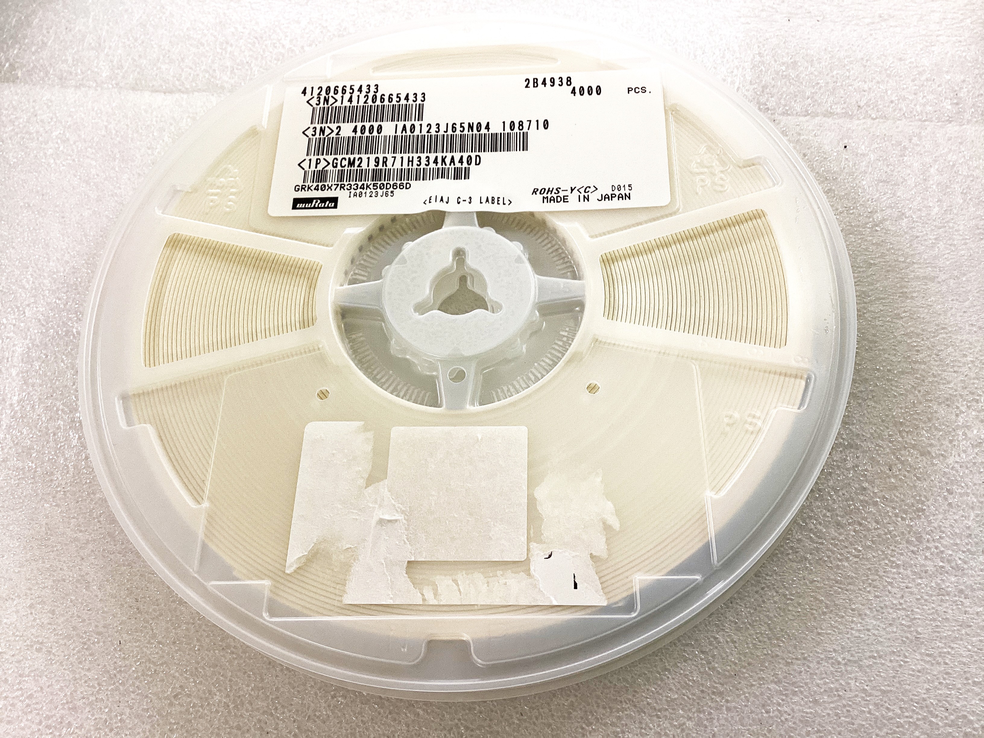 GCM219R71H334KA40D