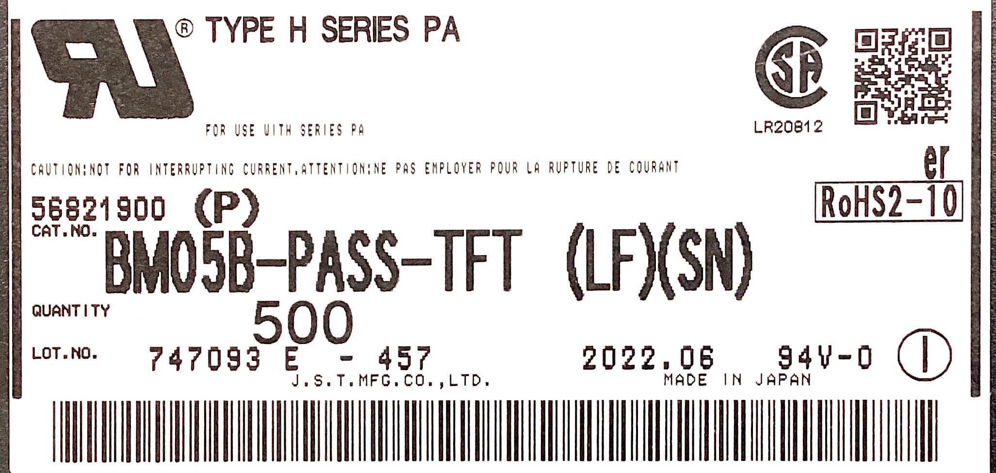 BM05B-PASS-TFT/(LF)(SN)