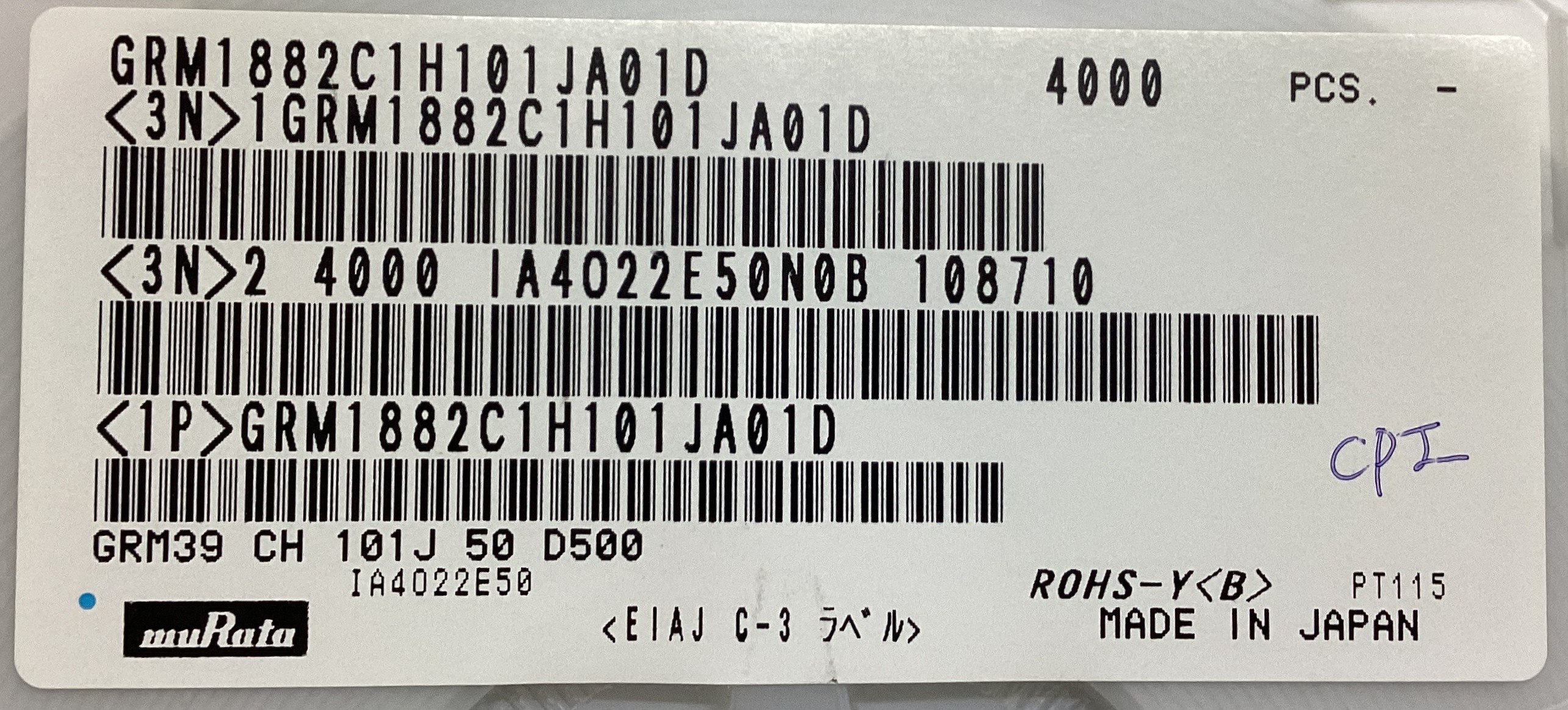 GRM1882C1H101JA01D