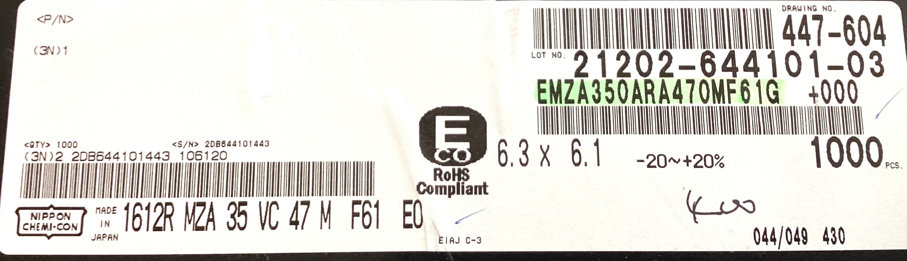 EMZA350ARA470MF61G