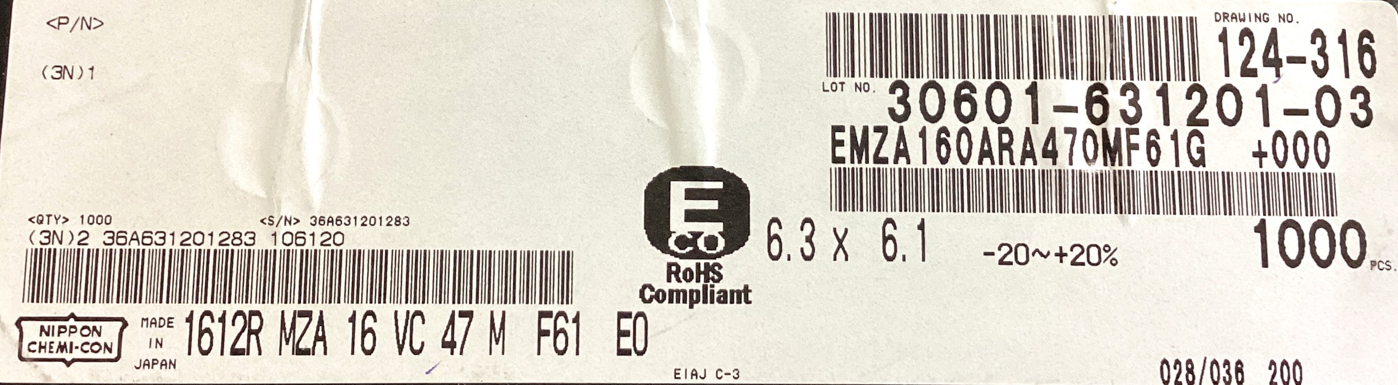 EMZA160ARA470MF61G