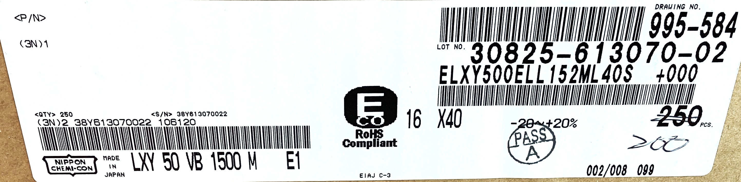 ELXY500ELL152ML40S