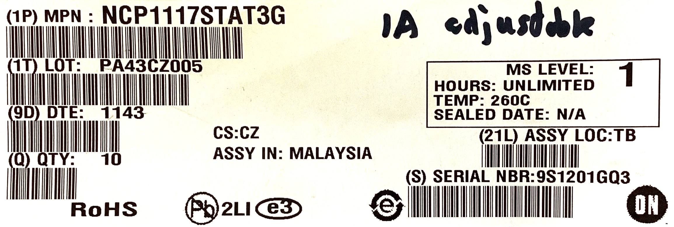NCP1117STAT3G