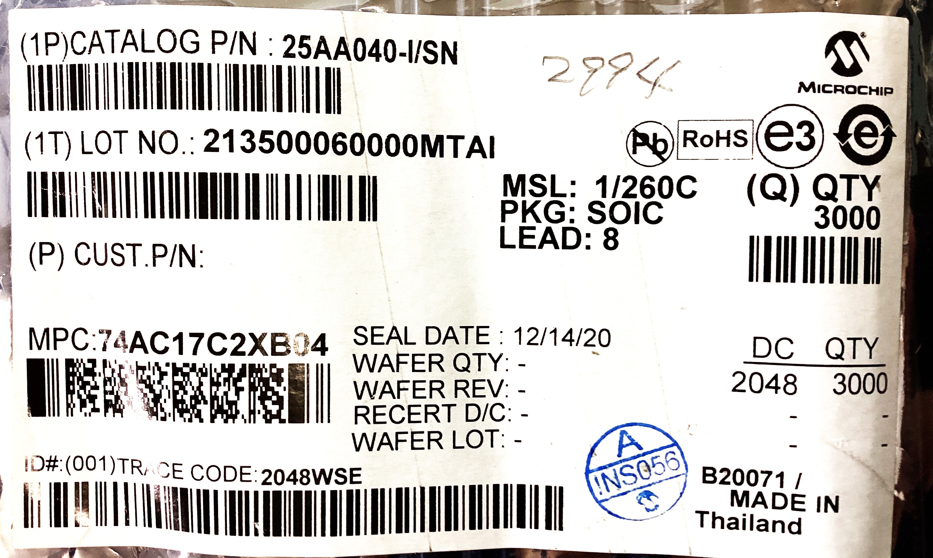 25AA040-I/SN