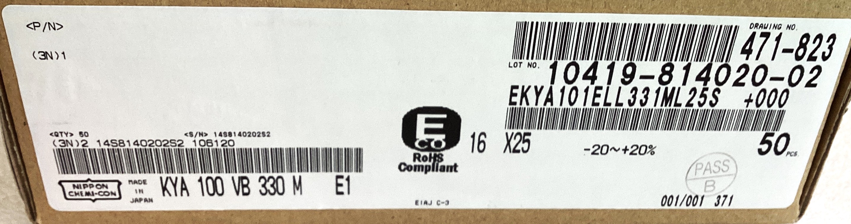 EKYA101ELL331ML25S