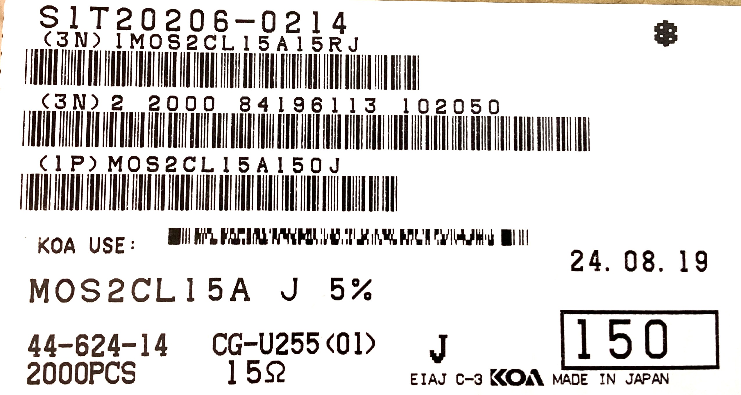 MOS2CL15A15RJ