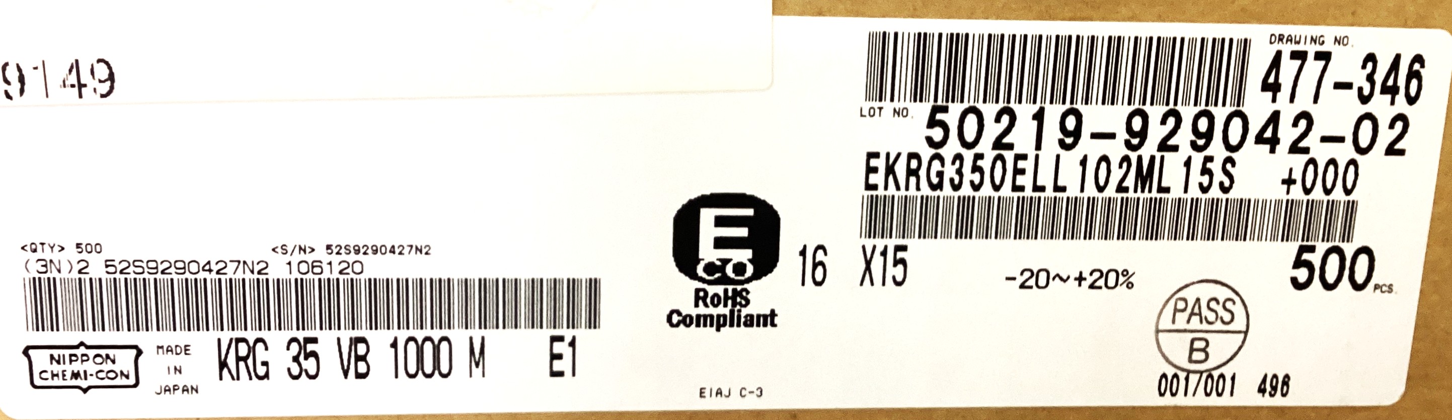 EKRG350ELL102ML15S