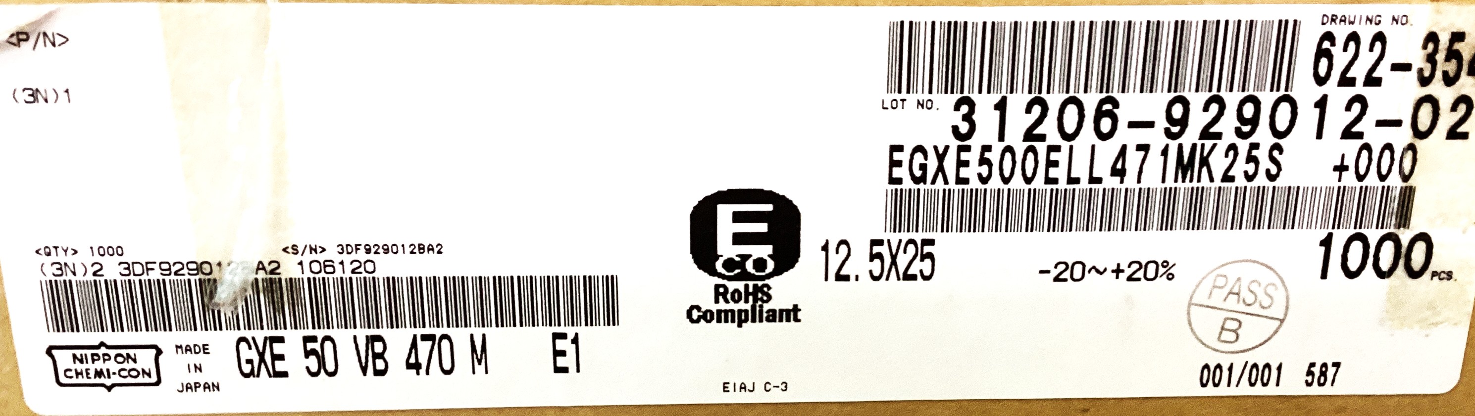 EGXE500ELL471MK25S