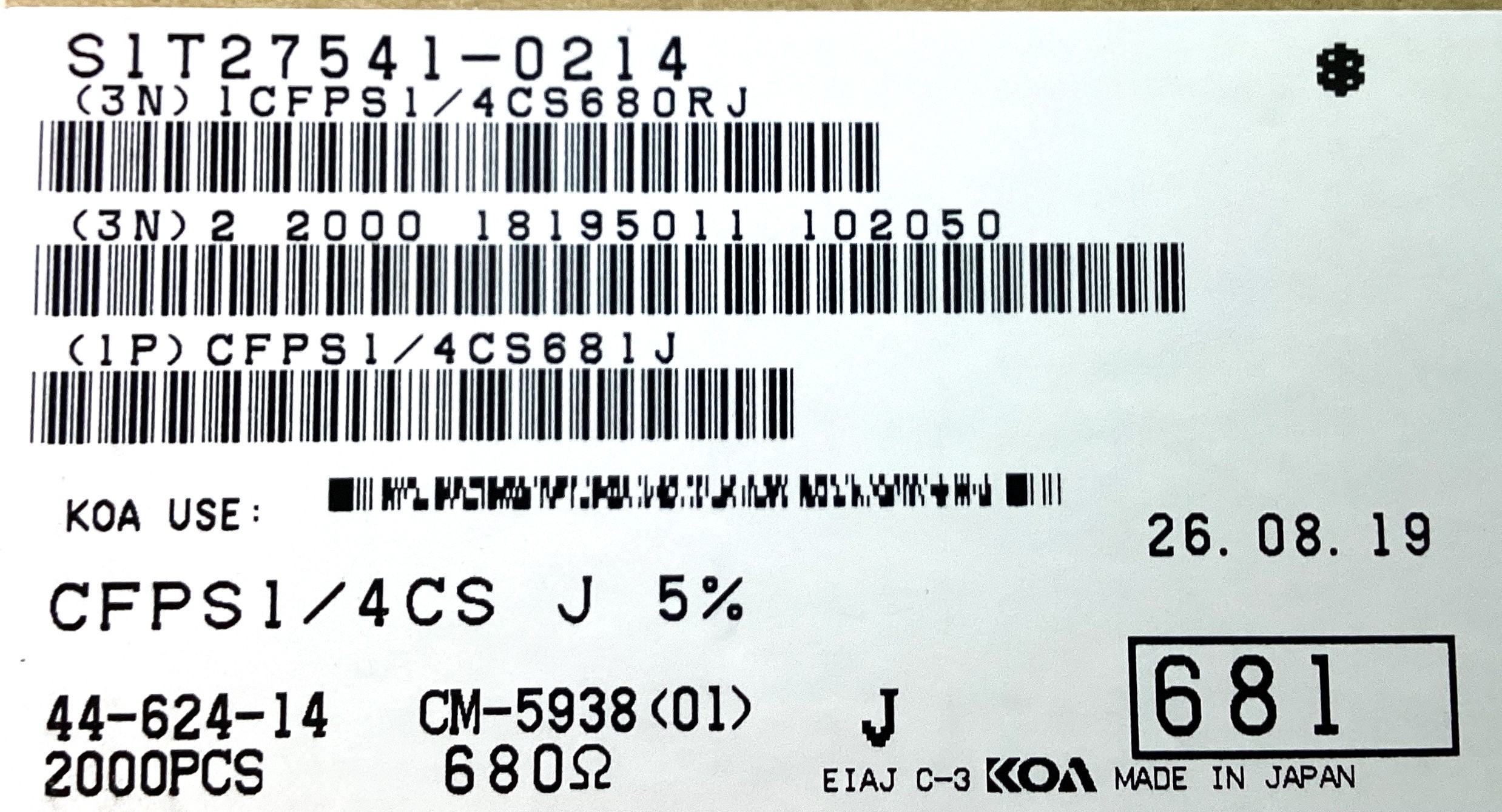 CFPS1/4CS681J