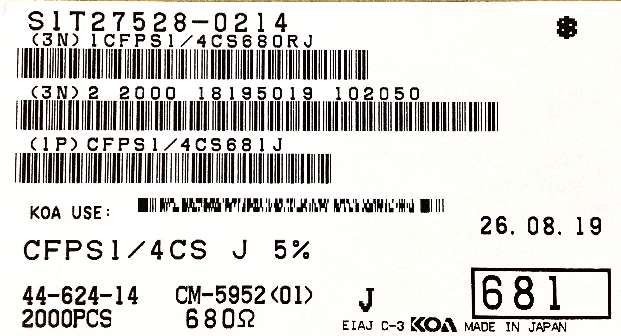 CFPS1/4CS681J