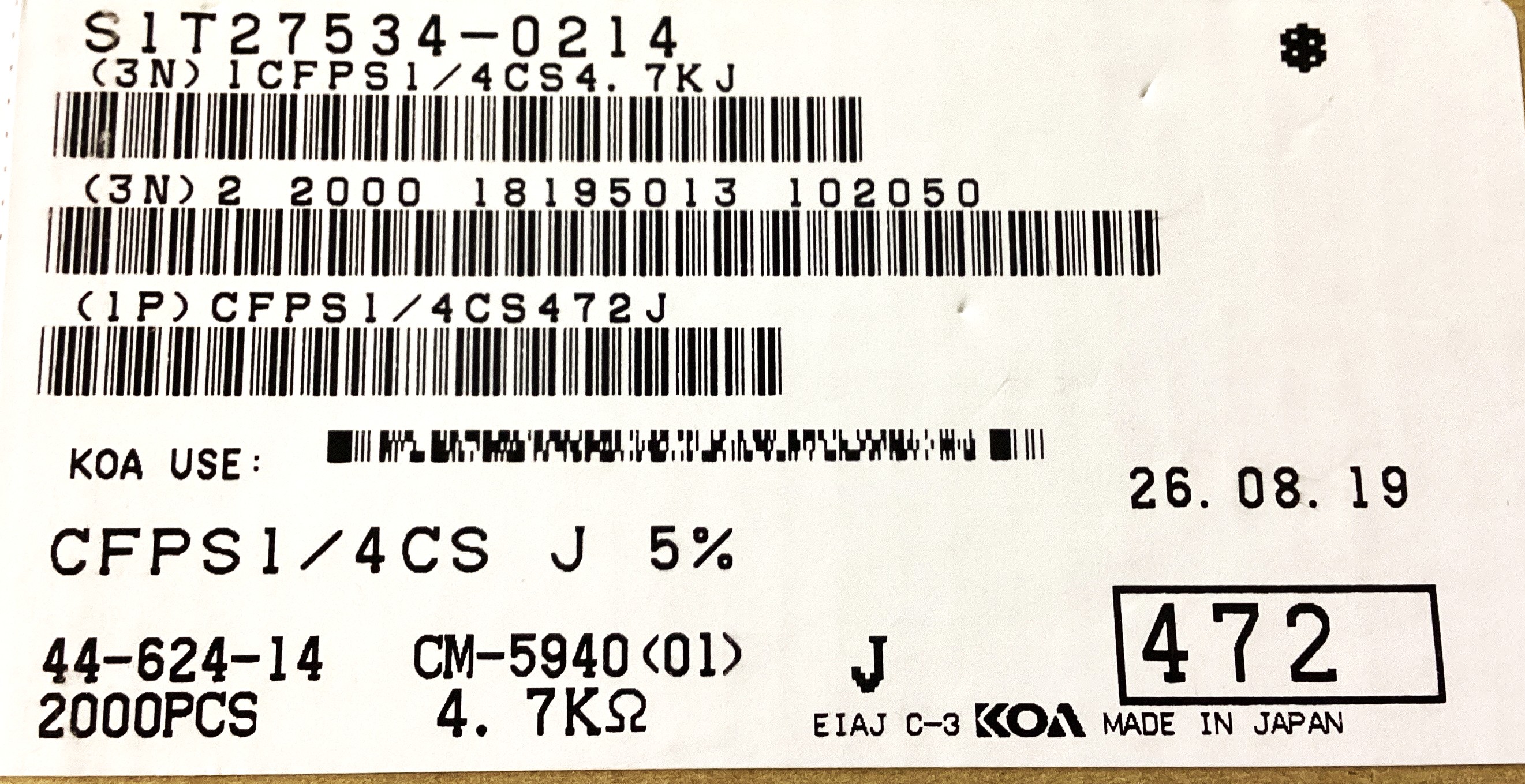 CFPS1/4CS472J