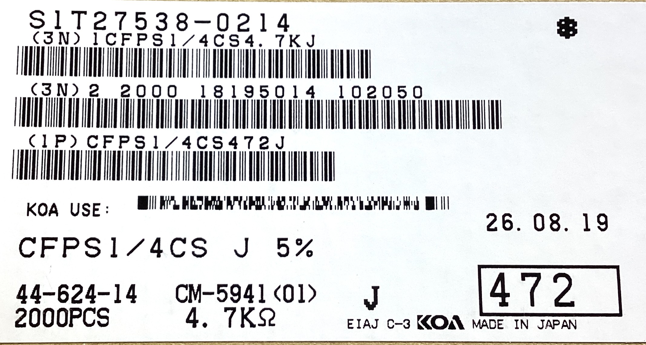 CFPS1/4CS472J