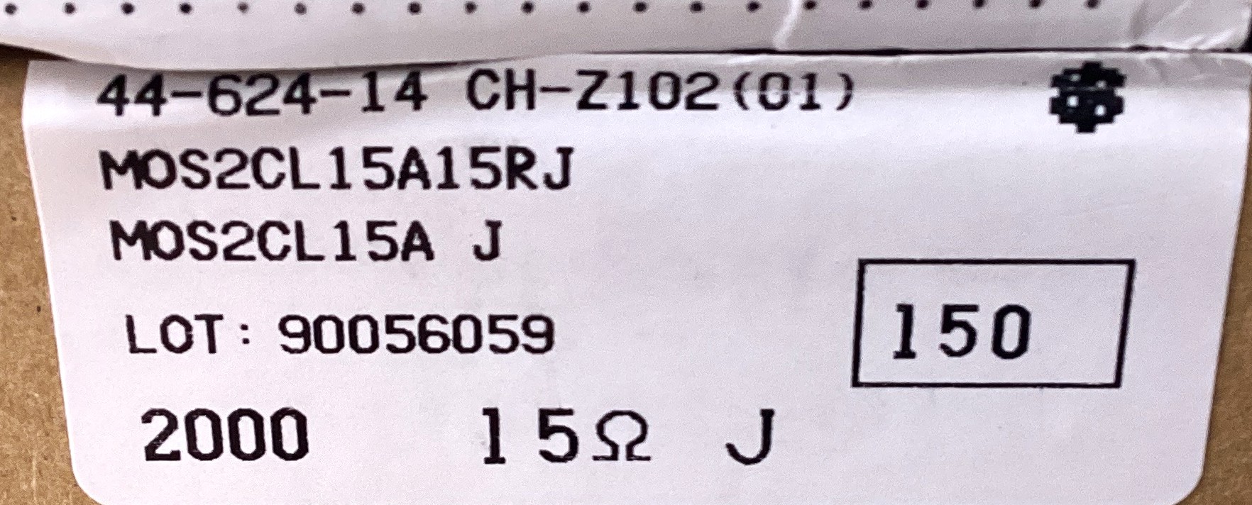 MOS2CL15A150J